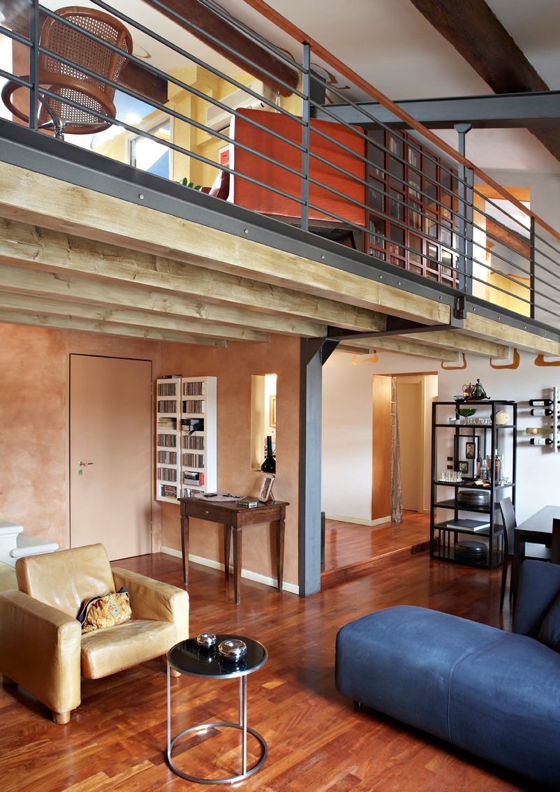 La doppia altezza ha permesso la creazione di un soppalco