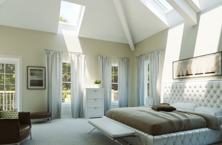 Camera da letto piena di luce